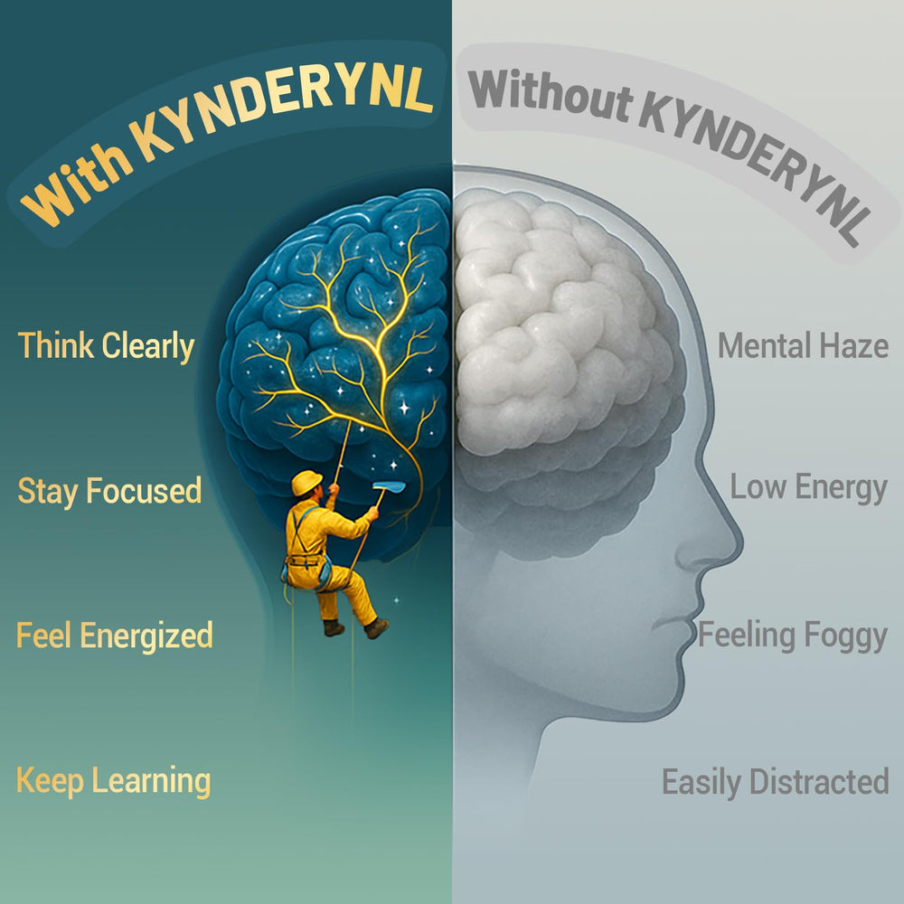 Kynderynl Apigenin 100mg softgels product shot communicates a clean formula.