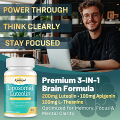 Kynderynl L-Theanine softgels close-up emphasizes calm focus potential.
