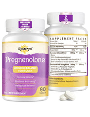 Kynderynl Pregnenolone dual-dosing tablets showing flexible daily options for women.
