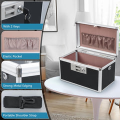 Durable aluminium construction supports long-term storage at home, office, or car.