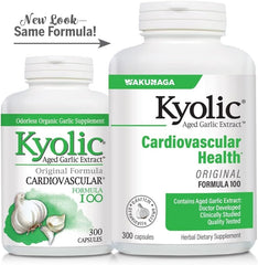 Kyolic Formula 100 capsules poured for easy dosing