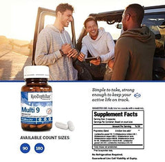 Kyolic Kyo-Dophilus Multi 9 probiotic bottle pictured for everyday digestive balance