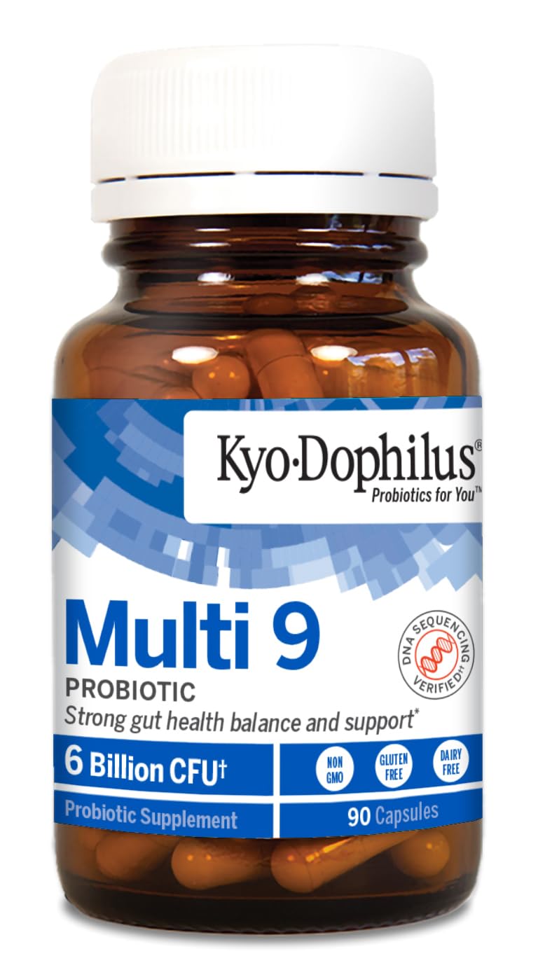 Kyolic Kyo-Dophilus Multi 9 probiotic capsules for convenient daily gut health