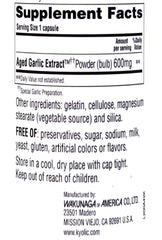 Kyolic Reserve packaging display highlighting gluten-free and non-GMO formula.