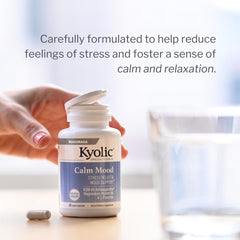 Busy adult using Kyolic Calm Mood during a busy day.