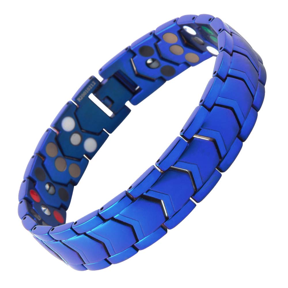 KYOSI 3X magnetic bracelet in black with three-row energy design, built for daily wear.