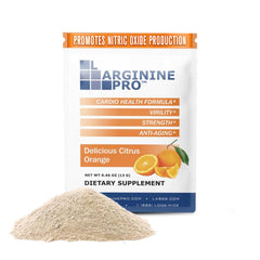 L-Arginine Pro bottle front showing high-potency formula for energy support