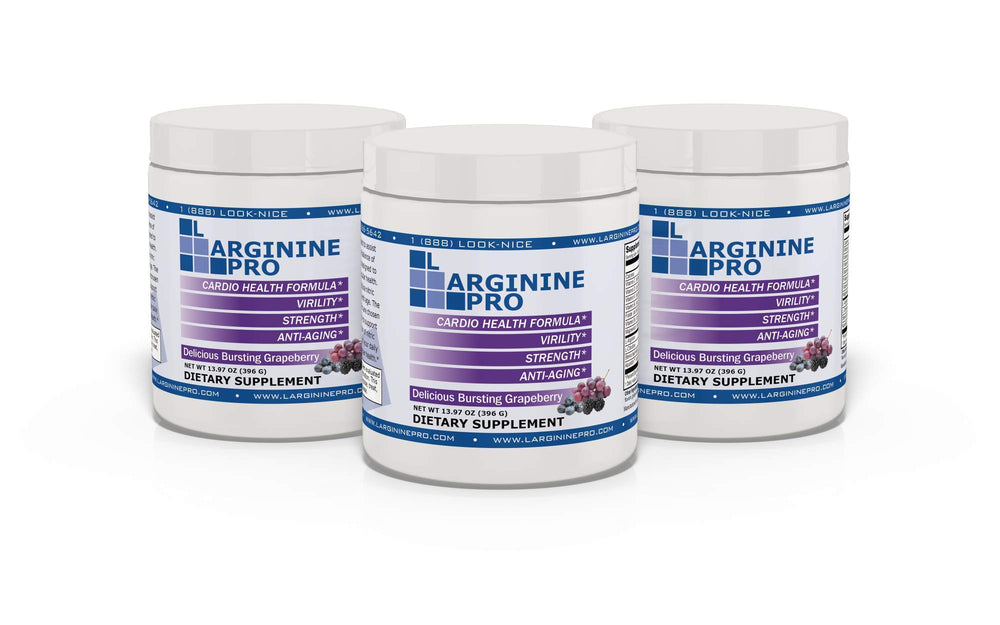 L-Arginine Pro bottle being poured for a potential pre-workout nitric oxide boost.