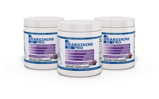 L-Arginine Pro bottle being poured for a potential pre-workout nitric oxide boost.