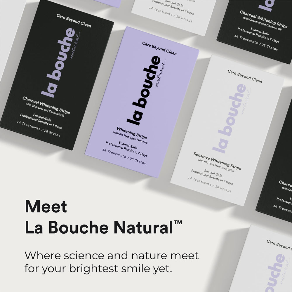 La Bouche Natural 14-treatment kit ready for a simple daily whitening routine