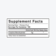 LAB NUTRITION GOL creatine micronized powder container beside measuring scoop for daily use