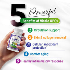 LABO Nutrition Vitale OPCs label closeup showing key ingredients.