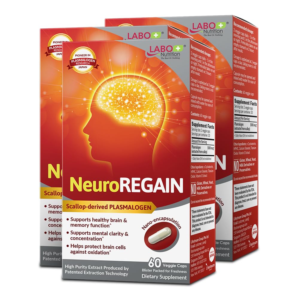 LABO Nutrition NeuroREGAIN bottle front for daily brain health support