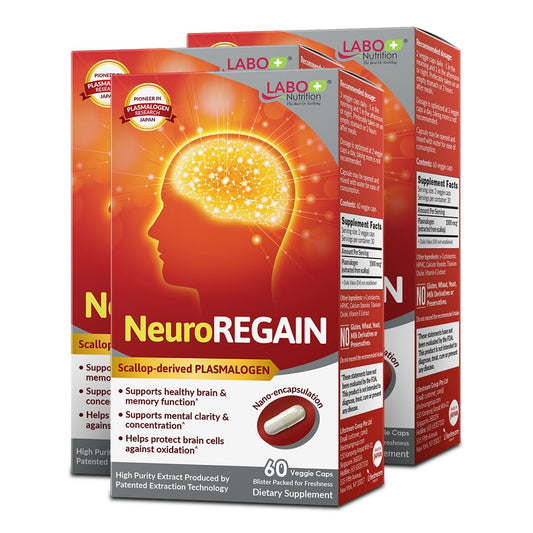 LABO Nutrition NeuroREGAIN bottle front for daily brain health support