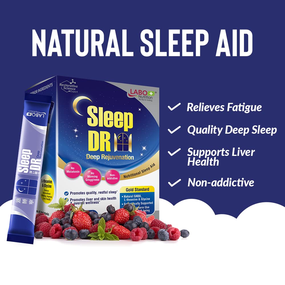 LABO Nutrition Sleep DR label close-up highlighting natural ingredients.