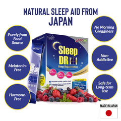 LABO Nutrition Sleep DR on nightstand with a calendar reminder.