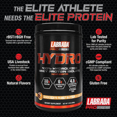 Labrada Hydro scoop shows lactose-free formula for sensitive digestions