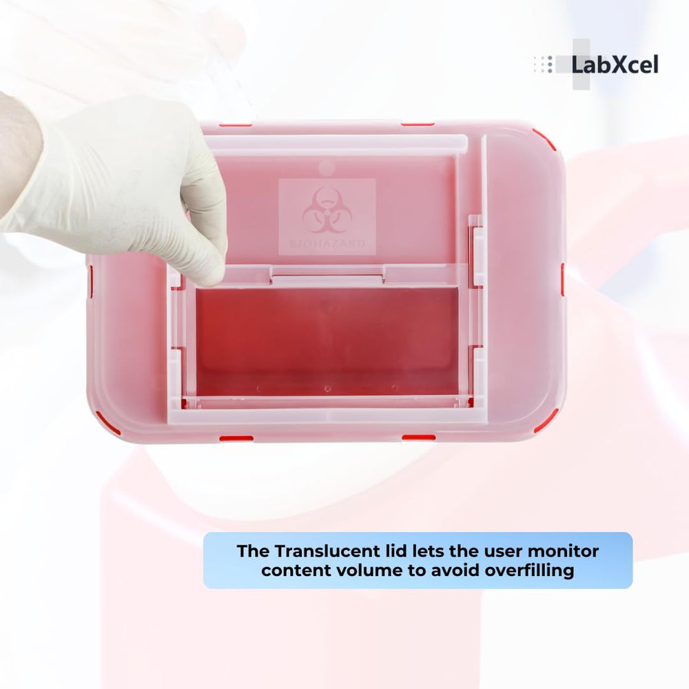 LabXcel secure-lock close shows safe disposal workflow