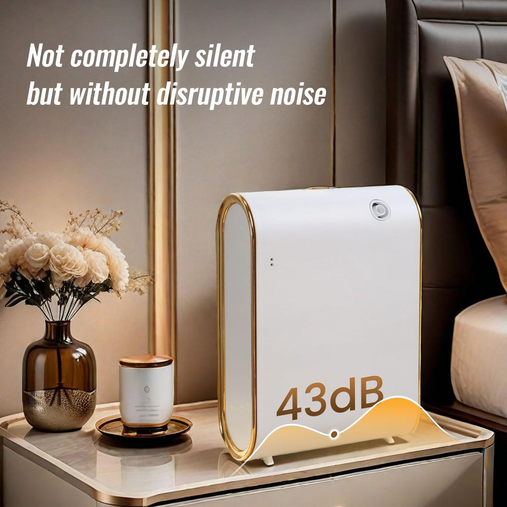 Lacidoll white and gold diffuser on a modern table