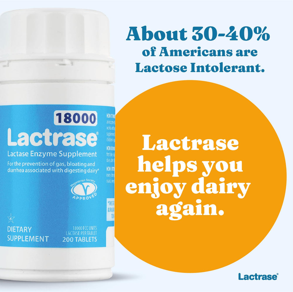 Lactrase lab-tested quality seal for purity and safety.