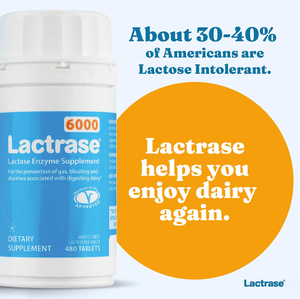 Lactrase travel-friendly pack for lactose management on the go.