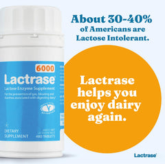 Lactrase travel-friendly pack for lactose management on the go.