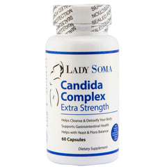 Lady Soma Candida Complex bottle with capsules for balanced vaginal flora