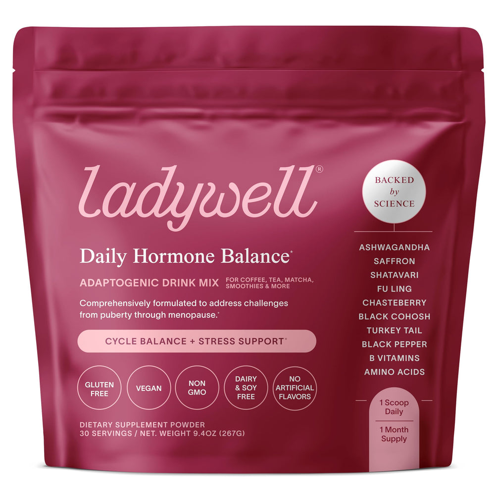 Ladywell Daily Hormone Balance Powder bottle for daily balance and mood support.