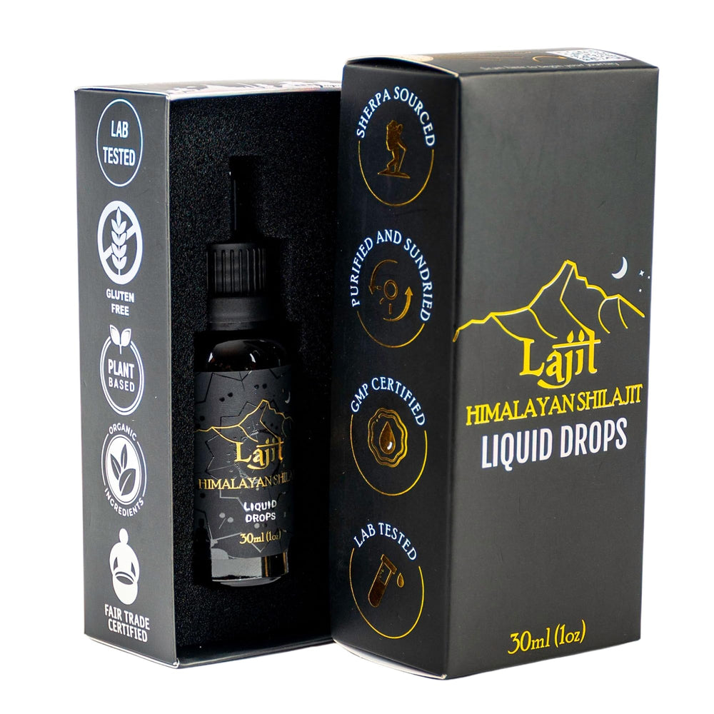 Lajit Shilajit gold grade bottle ready for daily mineral support