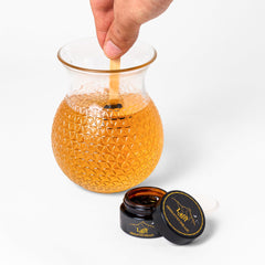 Lajit shilajit resin in jar with label for convenient storage
