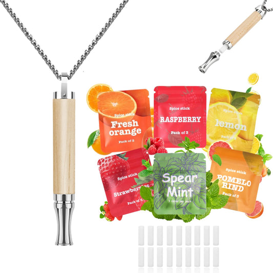 LAMKHOO Replace Bad Habit Necklace worn for discreet habit support