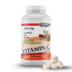 LANDAU chewable vitamin C candy in berry flavor for tasty daily immune support