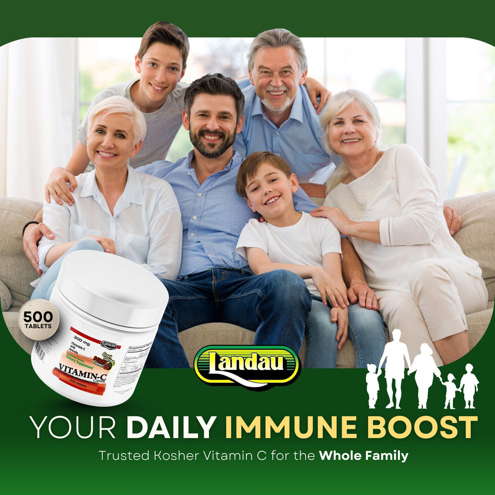 LANDAU vitamin C chewable berry use for kids and adults.