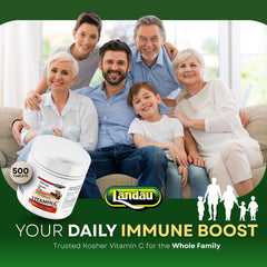 LANDAU vitamin C chewable berry use for kids and adults.
