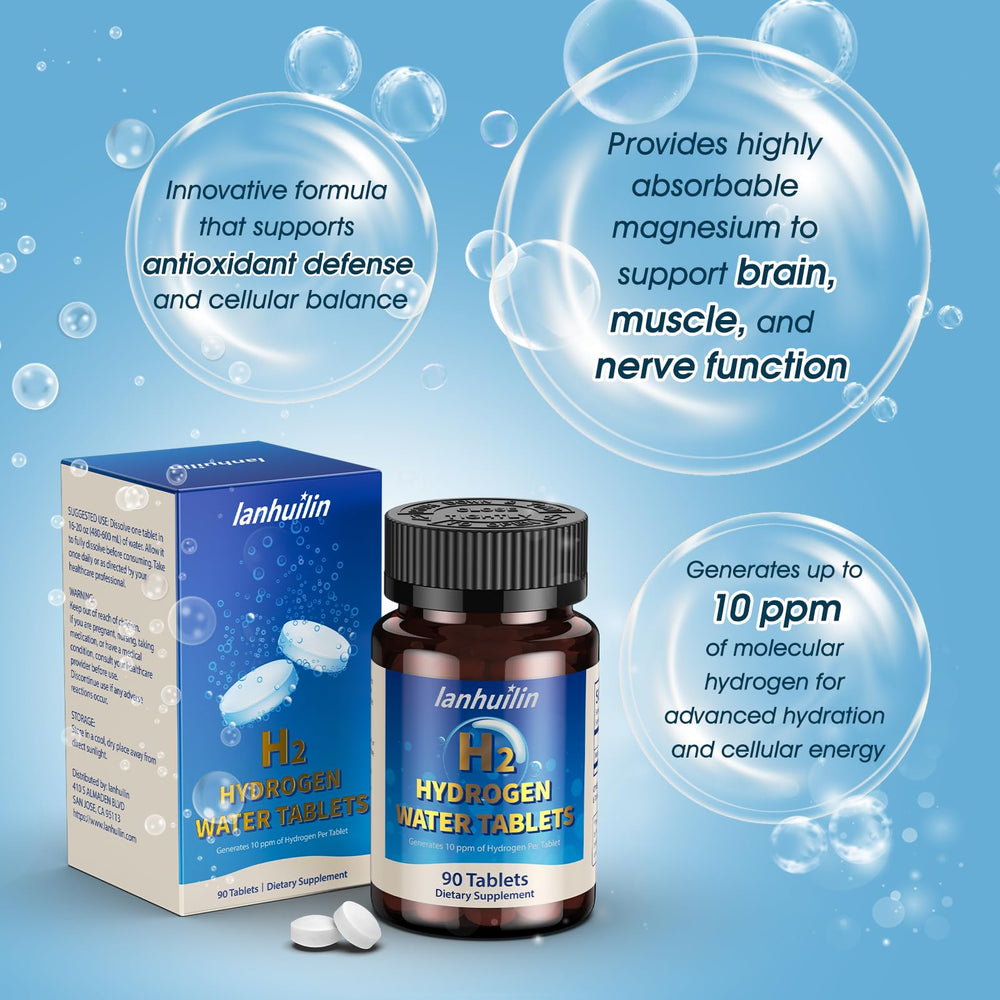 Tablets placed on a clean kitchen counter for a daily wellness ritual.