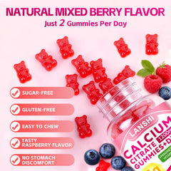 LANSHI bottle open showing gummies inside