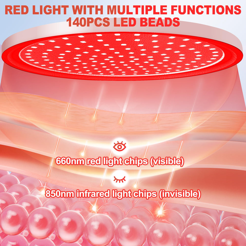 LanSuper red light therapy lamp focused on facial treatment for smoother, refreshed skin.