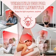 LanSuper red light therapy lamp includes professional goggles for safe use.