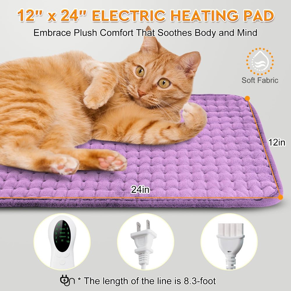 LANVA heating pad 12x24 inch provides broad coverage for comfort.