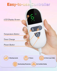 LANVA heating pad rapid warmth reaches in one minute for quick comfort