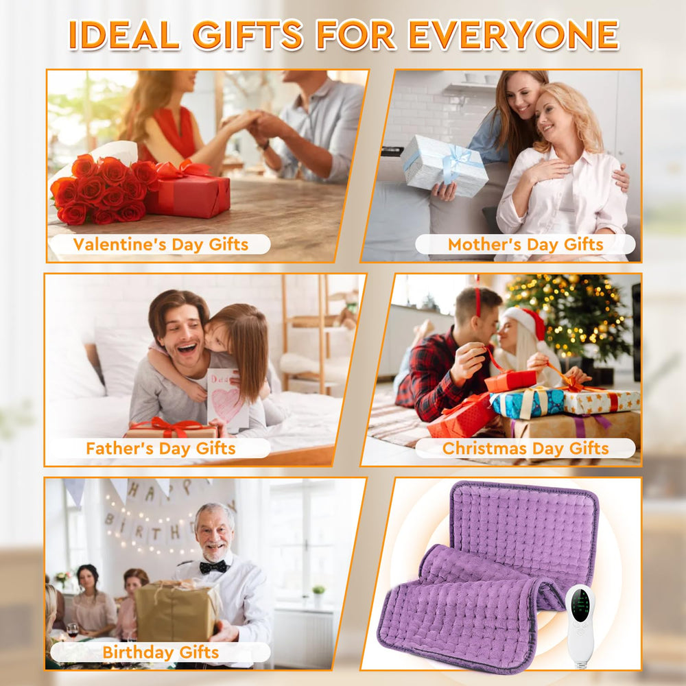 LANVA heating pad with 8.3-foot cord enables flexible use.