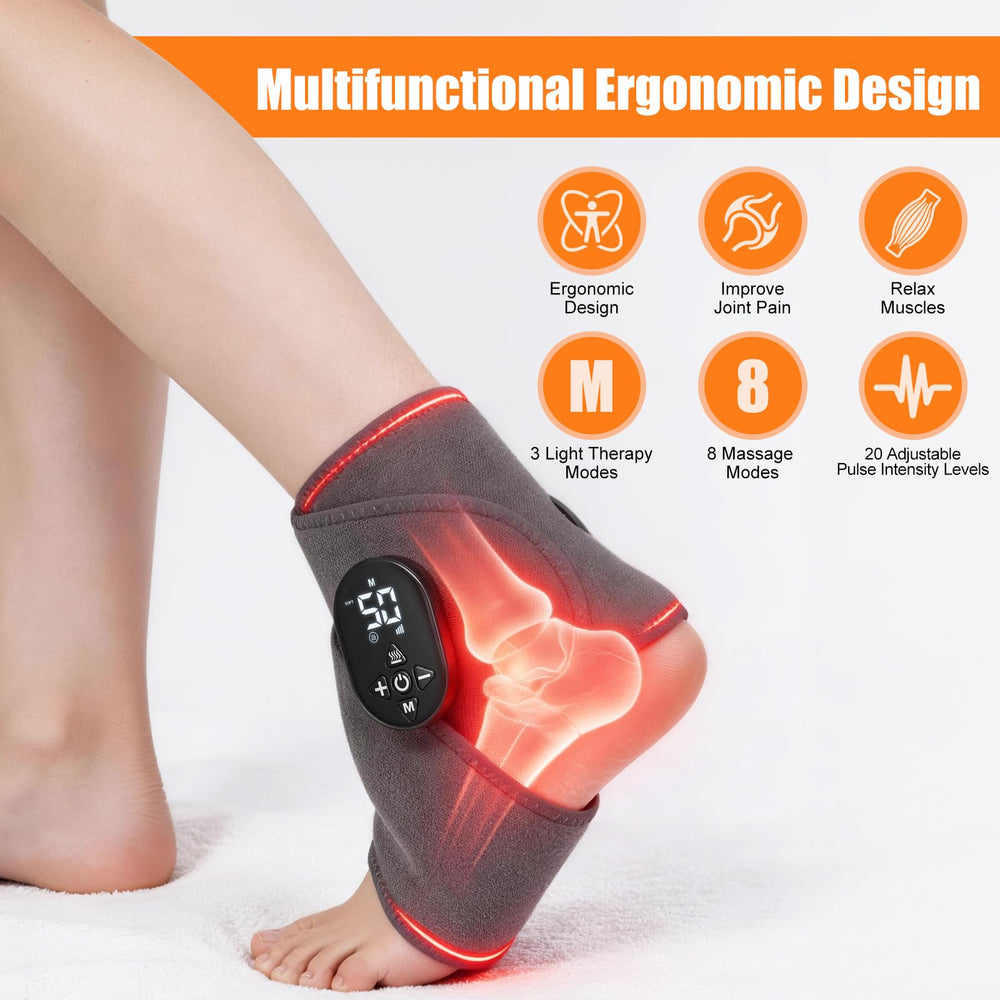 Laokiiy wearable foot-ankle wrap provides versatile therapy for feet, ankles, and calves.