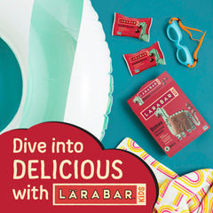 Larabar Kids Bakes unwrapped bar highlights chewy texture and flavor.