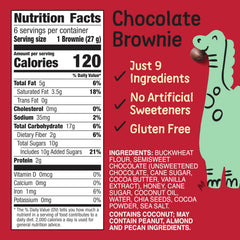 Larabar Kids Bakes chocolate brownie bars close-up showing chewy texture your kid might love.