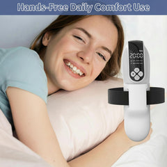 LaseLocks portable relaxation device showing dual modes for on-the-go sessions.