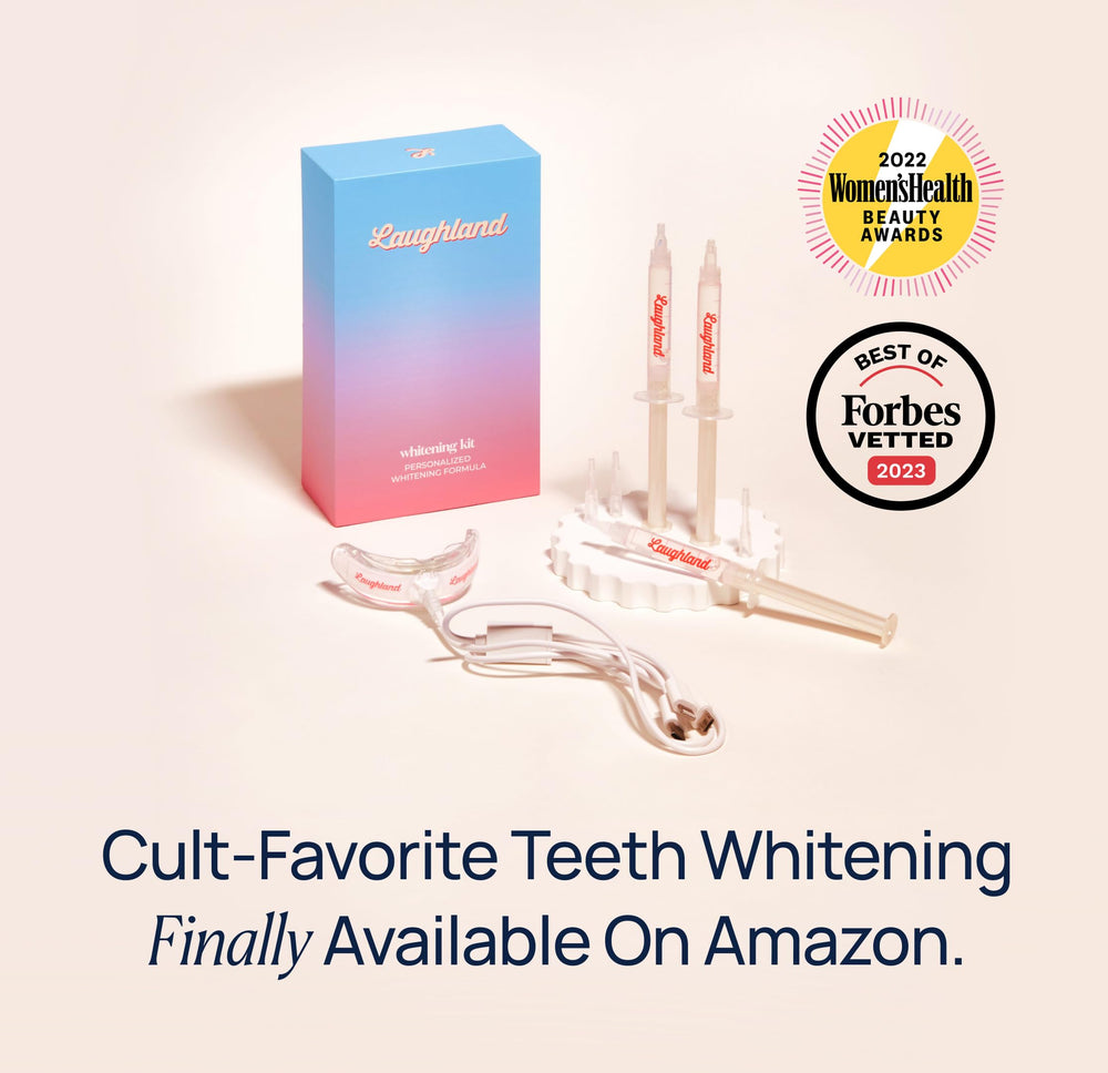 Laughland three whitening gel syringes for precise, even application.