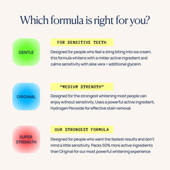 Laughland enamel-safe formula supports gentle at-home whitening.