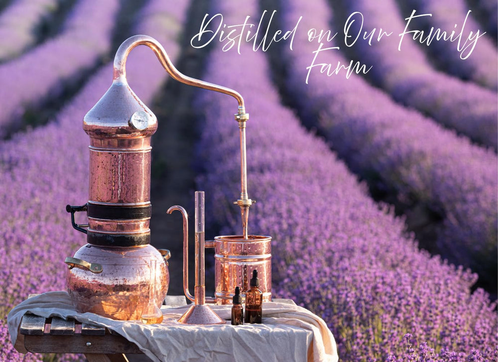 Lavender Lane bottle label detail showing craftsmanship