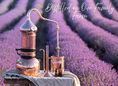 Lavender Lane bottle label detail showing craftsmanship