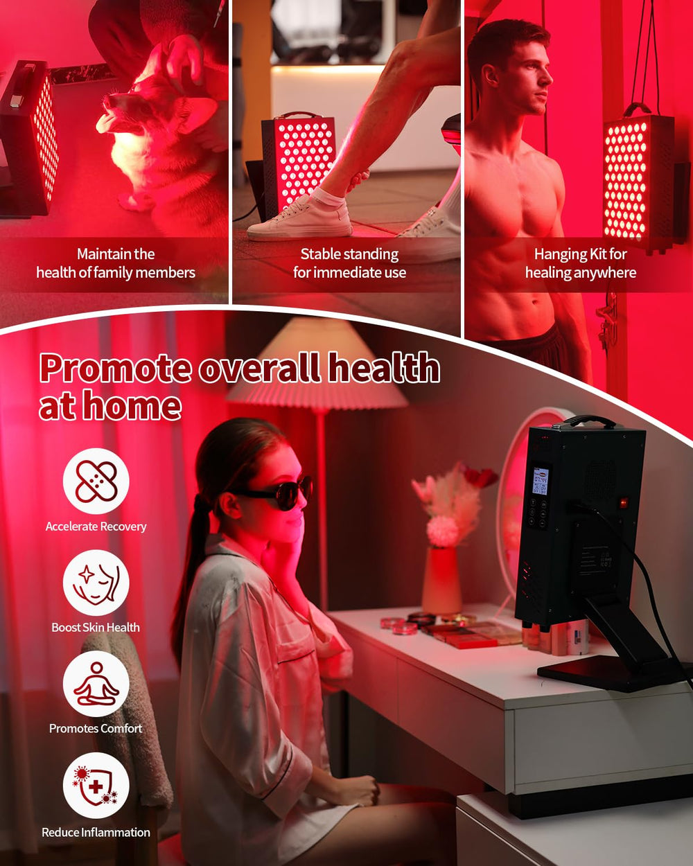 Lawind protective goggles included for safe at-home therapy.
